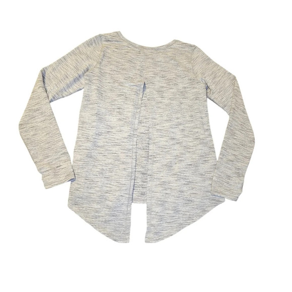 Zyia Active Womens Ash Split Back Long Sleeve T Shirt Athletic Gray Size XL - Picture 2 of 8